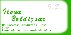 ilona boldizsar business card